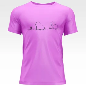 Прикольные футболки: Кот с клубком